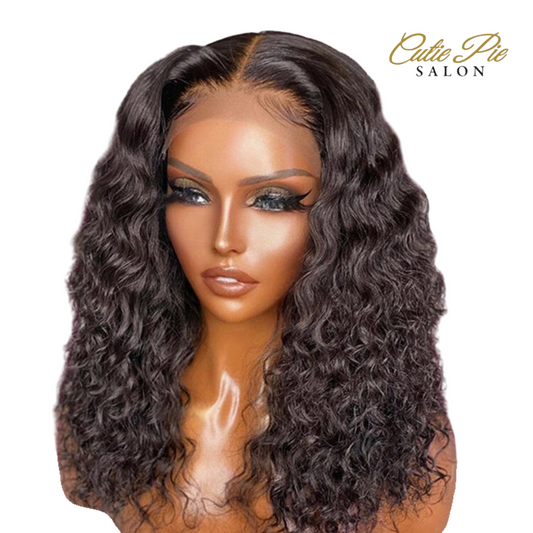 1B Curly Wave 5x5 Lace Wig