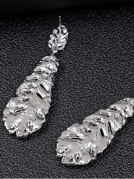 Feather Shape Necklace Earring Set