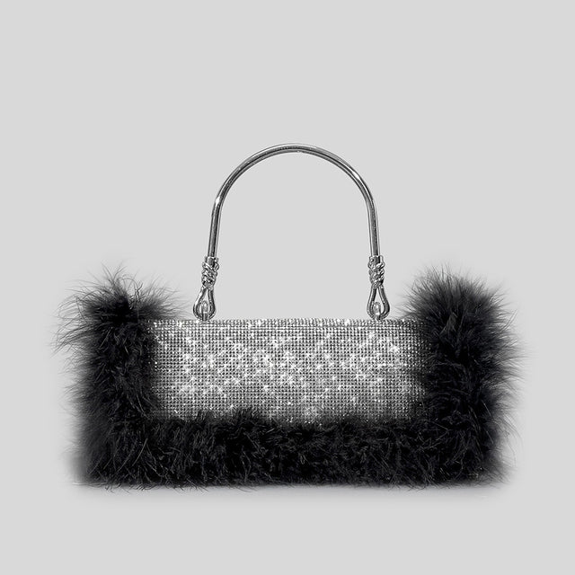 Bold Fur Lined Diamond Handbag