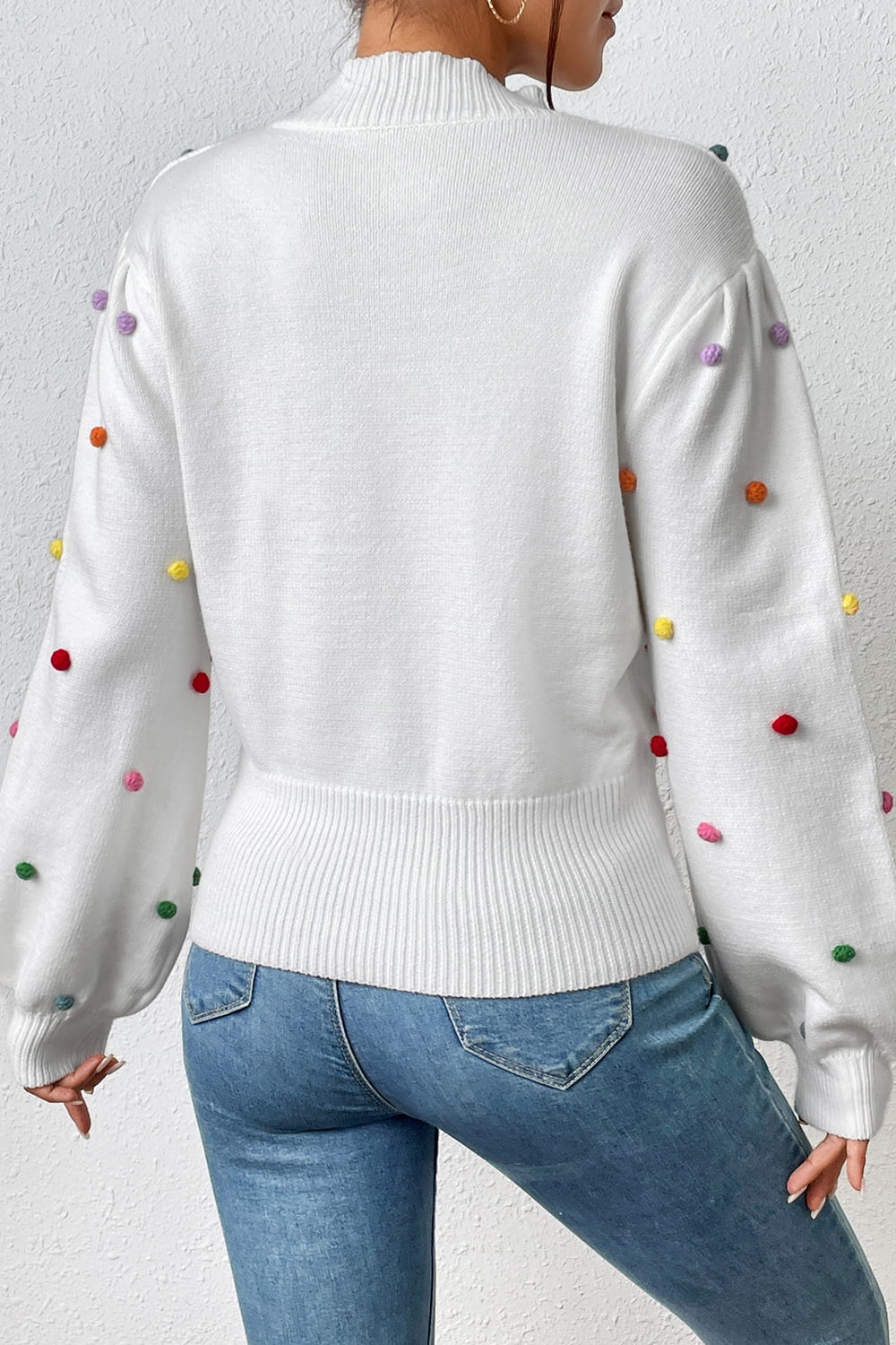 Pom-Pom Pullover Sweater
