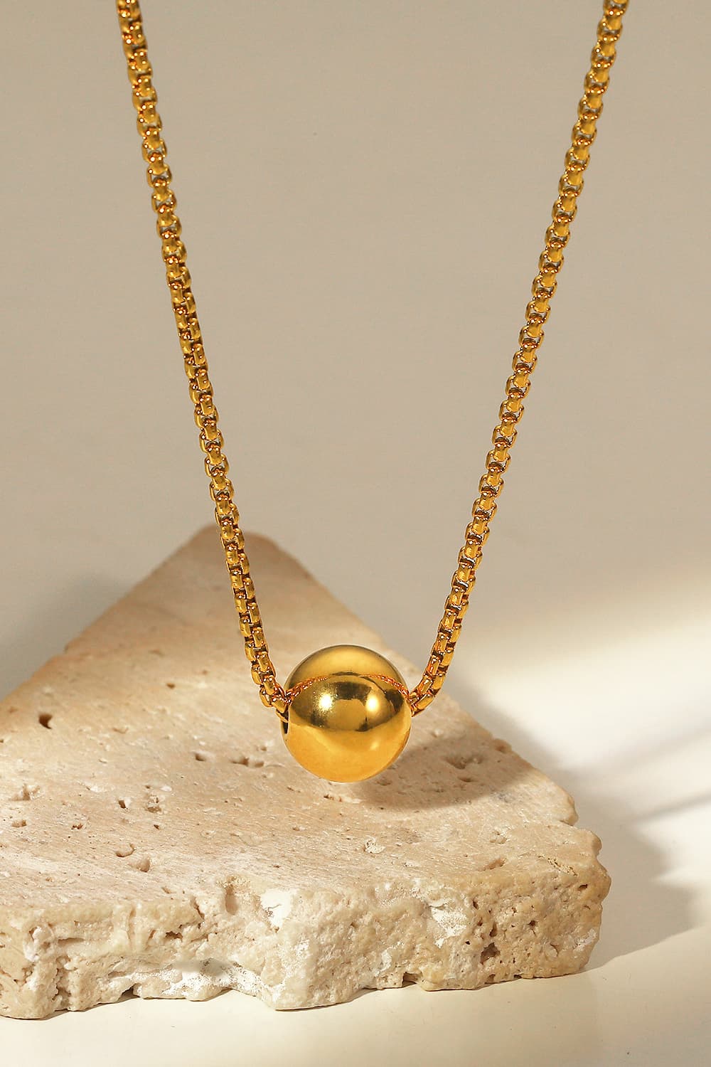 18K Gold-Plated Sphere Pendant Necklace