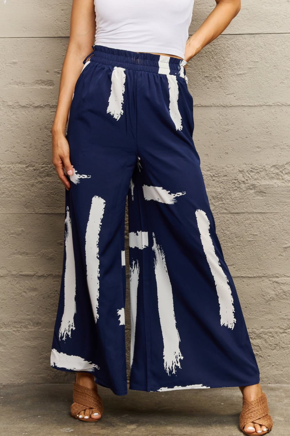 Streak Art Wide Leg Pants