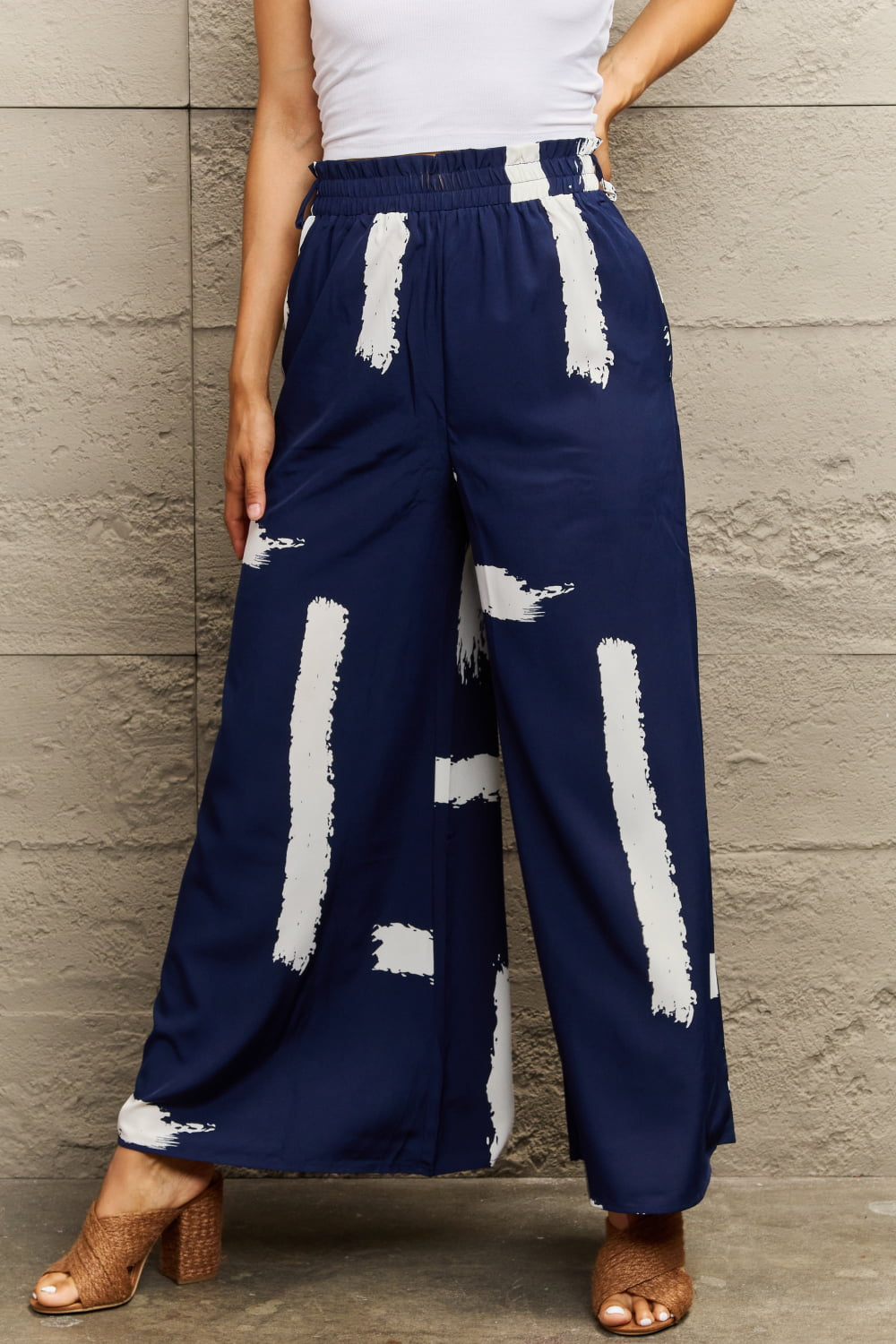 Streak Art Wide Leg Pants