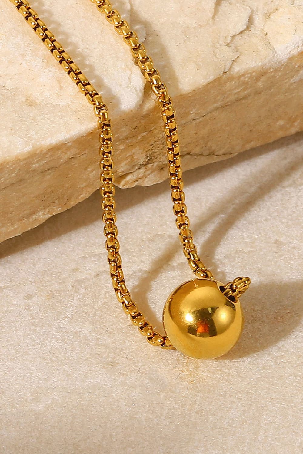 18K Gold-Plated Sphere Pendant Necklace