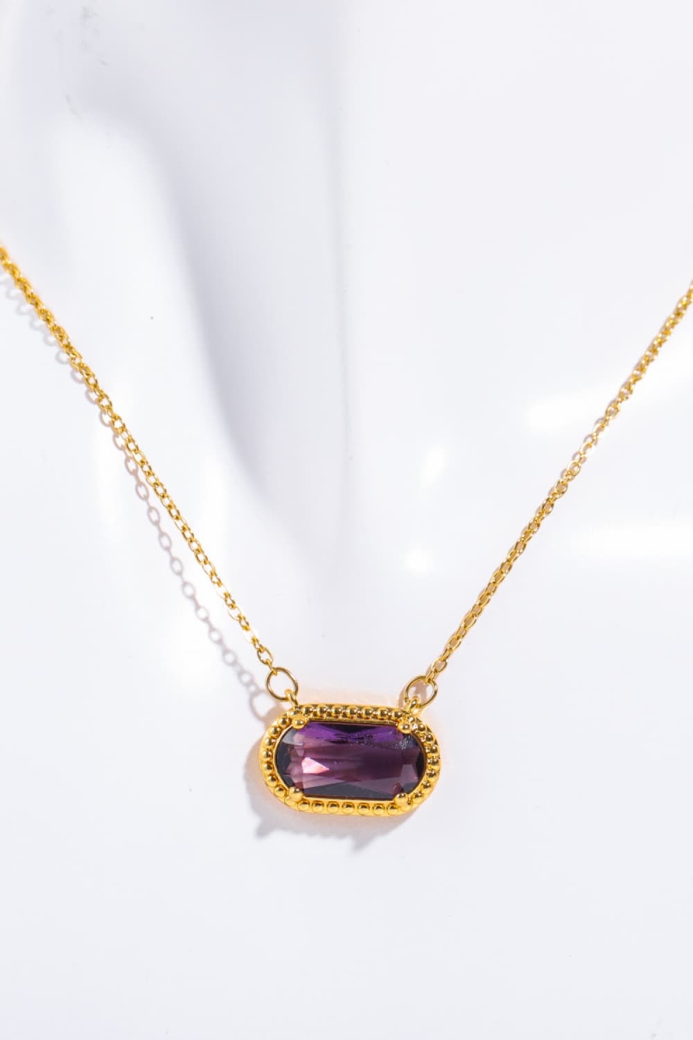 14K Gold-Plated Multi-Colored Gem Pendant Necklace