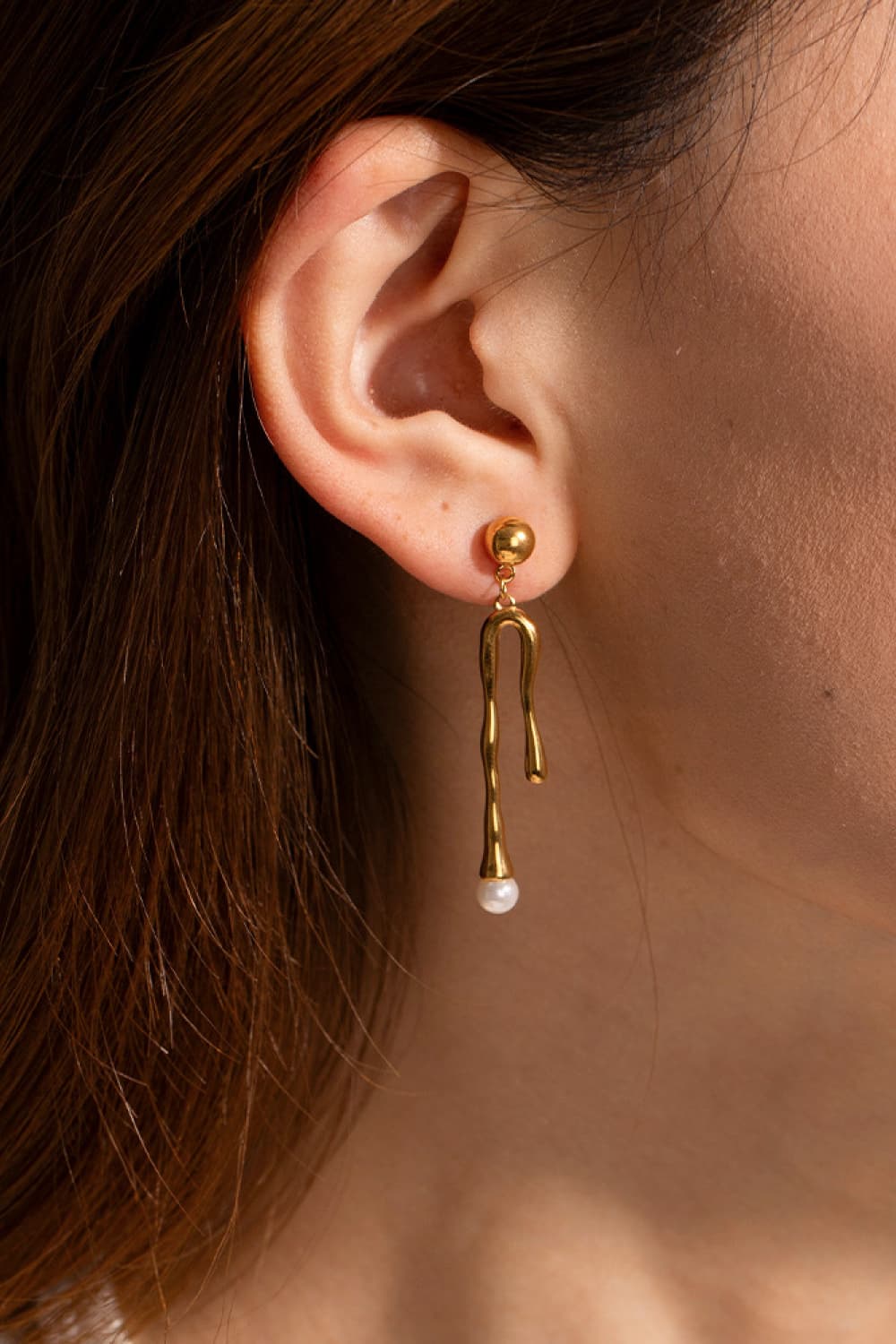 Liquid Gold Drip Dangle Earrings