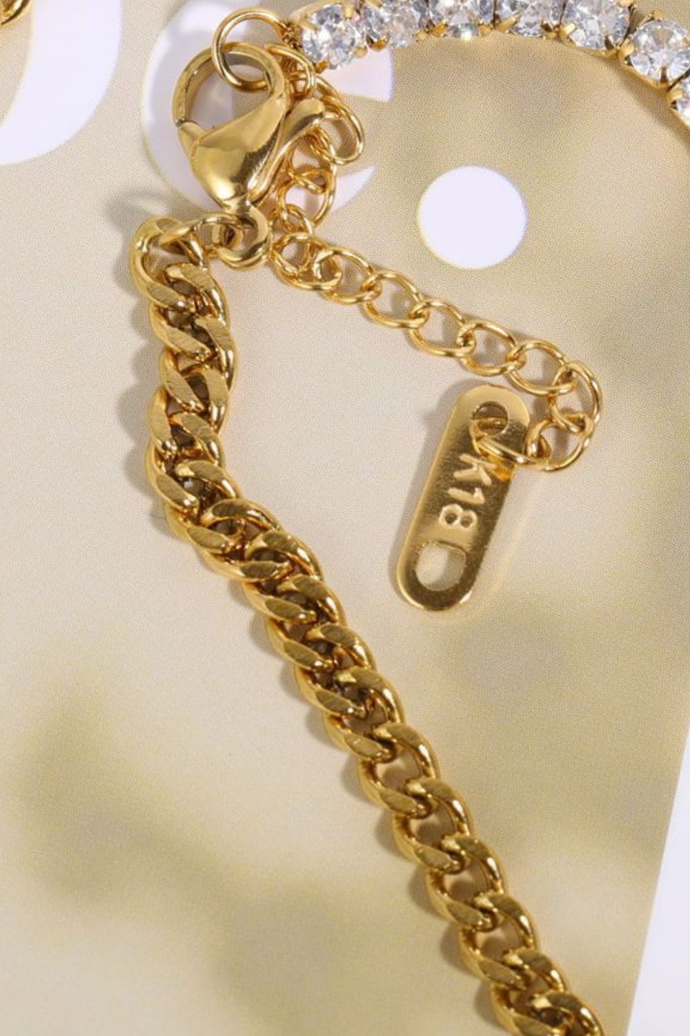 Gold Cubed Gem Bracelet