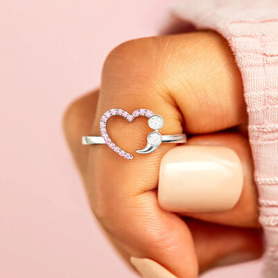 Heart Shape Sterling Silver Ring