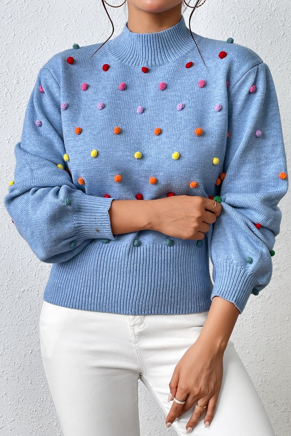 Pom-Pom Pullover Sweater