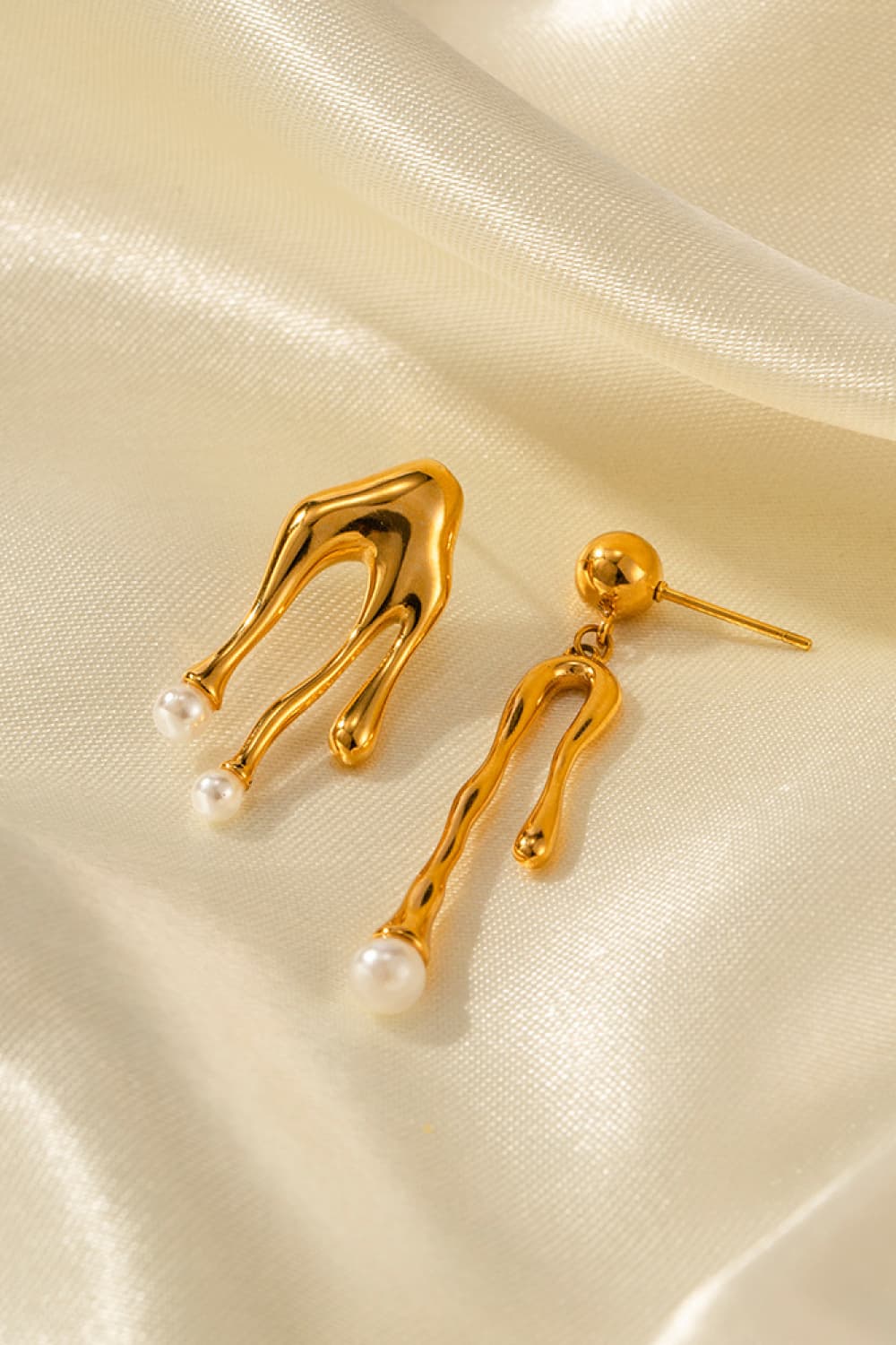 Liquid Gold Drip Dangle Earrings