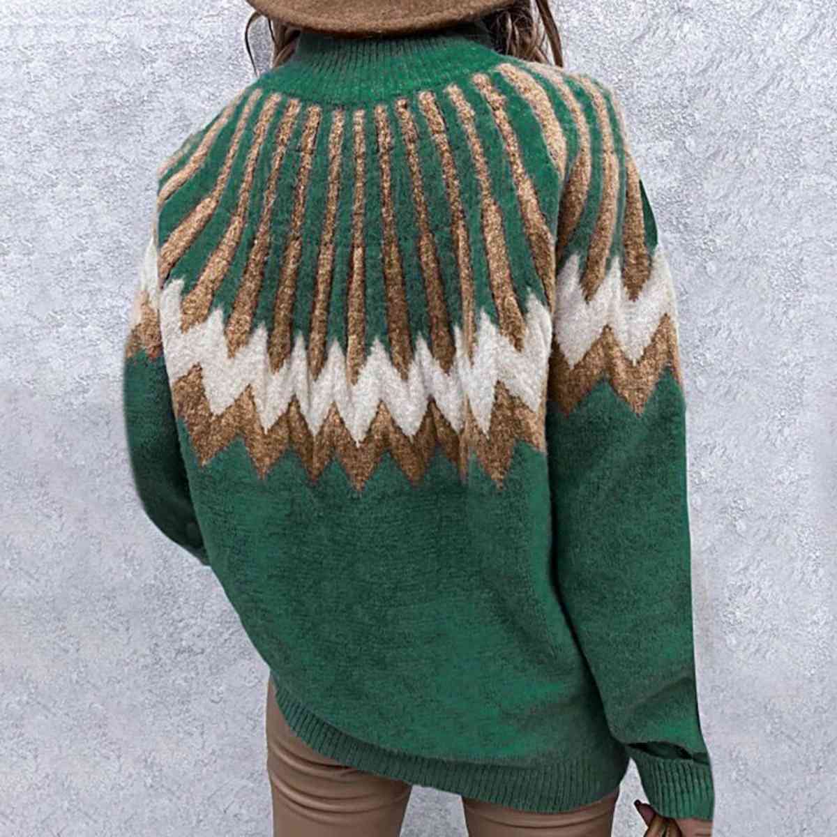 Feathered Neck Sweater