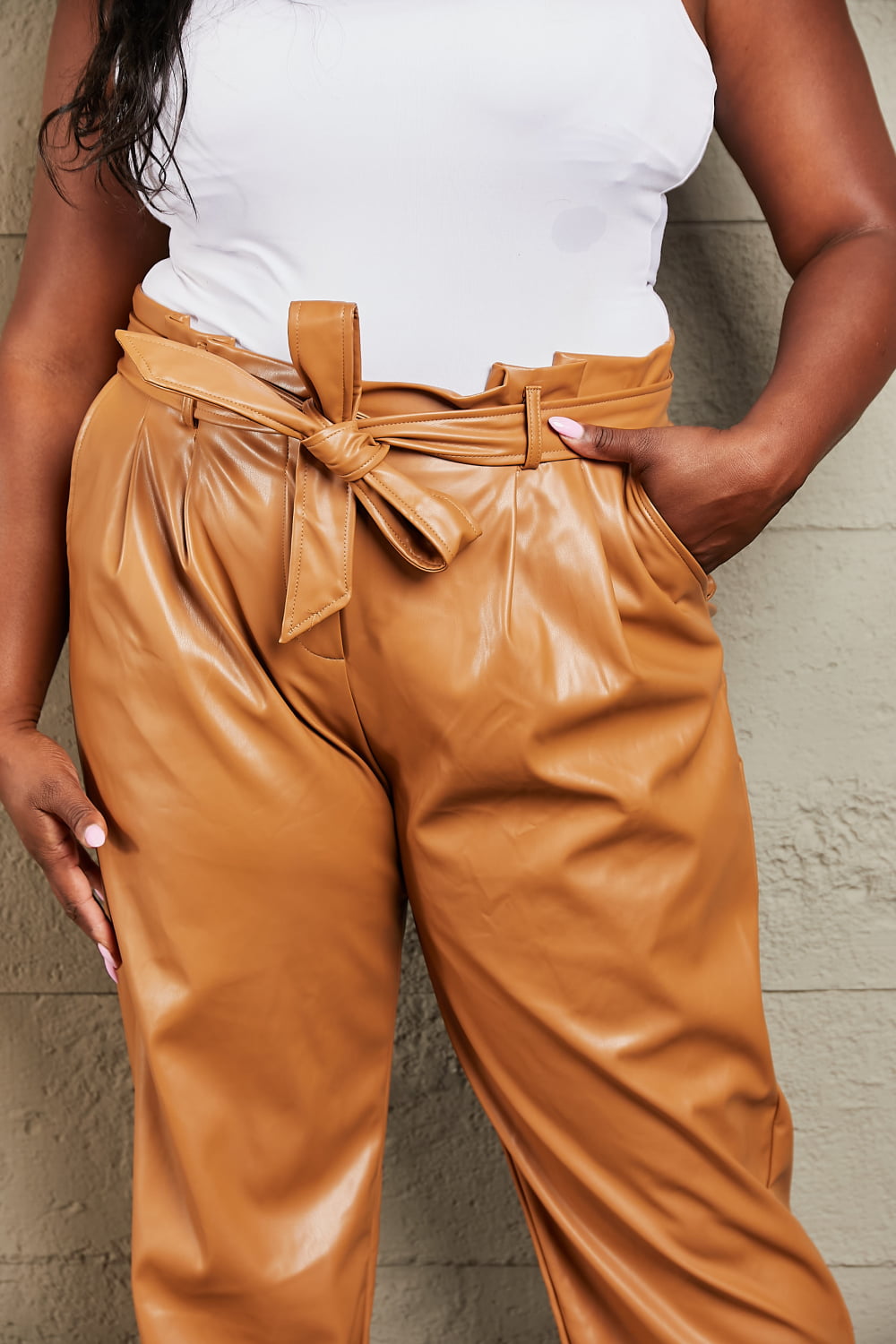 Lovely Faux Leather Pants