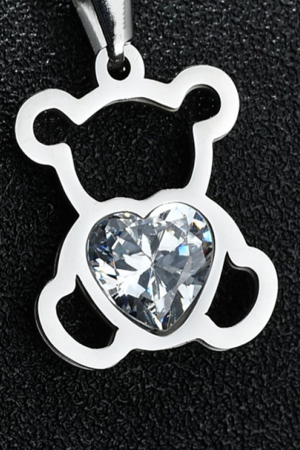 Bear Pendant Stainless Steel Necklace