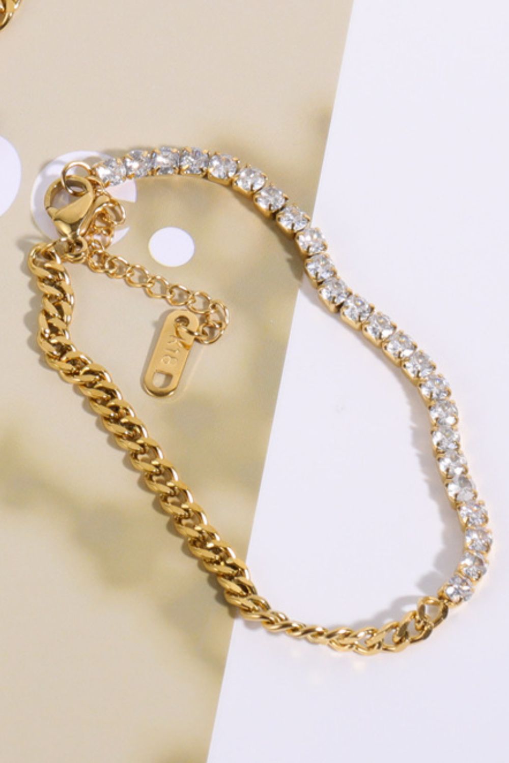 Gold Cubed Gem Bracelet